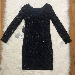 Adrianna Papell Dresses - Adrianna Pappell Navy Long Sleeve Cocktail Dress Adrianna Papell Dresses - Adrianna Pappell Navy Long Sleeve Cocktail Dress
